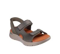 Skechers Herren GO Walk Flex Sandal Easy Entry Sandalen, Olive Textile, 42 EU