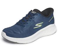 Skechers Herren Go Walk Now Payton Slip-InTurnschuhe, Navy Textile/White Trim, 41 EU