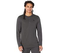 Skechers Herren GOKNIT Pique Henley T-Shirt, Grey,