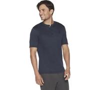Skechers Herren Goknit Pique Kurzarm Henley T-Shirt, X-Groß, Marine