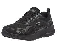 Skechers Herren GOrun Consistent - Sportlicher Workout-Laufschuh, Luftgekühltem Schaumstoff Sneaker, Schwarz/Dunkelgrau, 40 EU X-Weit