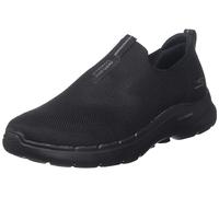 Skechers Herren Gowalk 6 - Stretch-Passform Zum Reinschlüpfen, Athletischer Performance-wanderschuh Walking-Schuh, Schwarz, 42 EU X-Weit