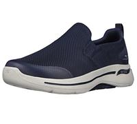 Skechers Herren Gowalk Arch Fit - athletischer Slipper, lässiger Loafer, Wanderschuh, Sneaker Sneakers, Marineblau/grau, 43 EU X-Weit