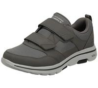 Skechers Herren Gowalk - Athletische Klett-Wanderschuhe | Zwei-Riemen Luftgekühlter Schaumstoff Sneaker, Khaki, 41 EU X-Weit