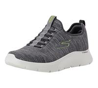 Skechers Herren Gowalk Flex - Sportliche Schlupfschuhe mit Luftgekühlten Schaumstoff-sneakern Sneaker, Graue Textil-Limettenbesatz, 42.5 EU