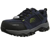 Skechers Herren Greetah Sneaker, Navy Suede Leather W Textile, 42.5 EU