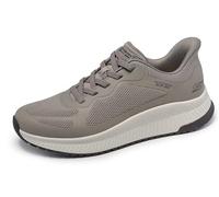 Skechers Herren Hands Free Slip-ins-Bobs Sport Squad Chaos 4 Sneaker, Dark Taupe, 44 EU
