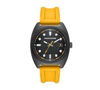 Skechers Herren Hanover Dreizeiger Datum Gelb Silikon Armbanduhr, gelb