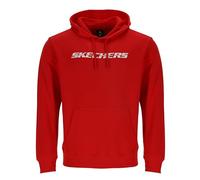 Skechers Herren Hoodie STRIKETHROUGH Hoodie, Rot, Größe XL