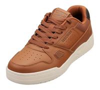 Skechers Herren Koopa Harry Kane Court Sneaker, Kastanienleder, Wildleder, Netzstoff, brauner Rand, 42 EU