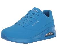 Sneaker SKECHERS "Uno - Stand on Air", Herren, Gr. 47,5, blau, Lederimitat, sportlich, Schuhe, Freizeitschuh, Halbschuh, Schnürschuh mit Air-Cooled Memory Foam, Topseller (59571713-47,5) blau