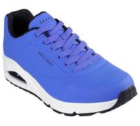 Sneaker SKECHERS "Uno - Stand on Air", Herren, Gr. 42, blau, Lederimitat, sportlich, Schuhe, Freizeitschuh, Halbschuh, Schnürschuh mit Air-Cooled Memory Foam, Topseller (59571713-42) blau