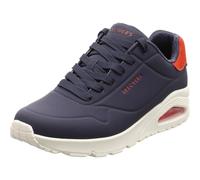 Skechers Herren Low-Top Sneaker UNO Suited ON AIR, Männer Sneakers,schnürschuhe,atmungsaktiv,Halbschuhe,straßenschuhe,Blau NVRD,44 EU