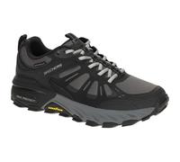 Skechers Herren Max Protect Sherwood Ridge Sneaker, Black Leather/Synthetic/Charcoal Trim, 45 EU