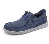 Skechers Slip-ins Melson Coronado – Relaxed Fit, Denim Canvas, maschinenwaschbar, Blau Gr. 42.5