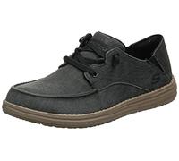 Skechers Herren Melson Volgo Mokassin, Black Canvas, 45 EU