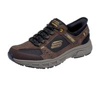 Skechers Herren Oak Canyon Consistent Winner Slip-InTurnschuhe, Brown Leather/Textile/Synthetic/Black Trim, 41 EU
