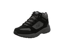 Skechers Herren Oak Canyon Ironhide trekking shoes,hiking boots, Black Suede Mesh Pu Charcoal Trim, 46 EU