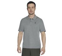Skechers Off Duty Polo T-Shirt in Grau, Größe Groß