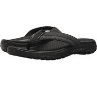 Skechers Herren Reggae Cobano Zehentrenner, Black Leather, 39.5 EU