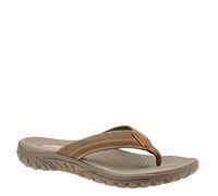 Skechers Herren Reggae Cobano Zehentrenner, Brown Leather, 39.5 EU