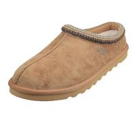 Hausschuh SKECHERS "RENTEN-ULRICH", Herren, Gr. 47,5, braun (hellbraun), Velourslederimitat, Schuhe Hausschuh, Hüttenschuh, Wohlfühlschuh, Slipper zum Schlupfen (66007701-47,5) hellbraun
