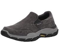 Skechers Herren Respected-Fallston Slip On aus Segeltuch, Dunkelgrau, 43 EU X-Weit