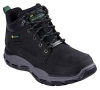 Skechers Herren Respected Landin Stiefelette, Black Leather/Trim, 42 EU