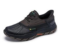 Skechers Herren Respected Tanzier Regenschuh, Chocolate Leather/Duraleather/Black Trim, 40 EU