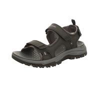 Sandale SKECHERS "PREWITT-RIGDON", Herren, Gr. 48,5, grau (schwarz, hellgrau), Lederimitat, Textil, Schuhe Sandale, Trekking Sandale, Outdoorsandale mit Luxe Foam Ausstattung (63826744-48,5) schwarz, 