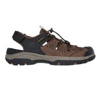 Skechers Herren Sandalen TRESMEN-MENARD, braun-schwarz Synthetik-Mesh, LuxeFoam-Innensohle, Gr. 47,5