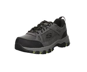 Skechers Herren Selmen Cormack Sneaker, Charcoal Leather W Synthetic Mesh, 42 EU