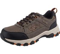 Skechers Herren Selmen Cormack Walking-Schuh, Dark Taupe Leather W Synthetic Mesh, 42 EU