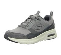 Skechers Herren Skech-AIR Court Homegrown Sneaker, Grey Suede/Mesh/Duraleather/Trim, 43 EU