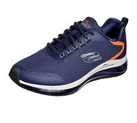 Skechers Herren Skech-air Element 2.0 Lomarc Sneaker, Black Mesh Red Synthetic Trim, 44 EU