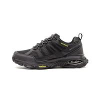 Skechers Herren Skech-air Envoy Bulldozer Sneaker, Black Leather Pu Mesh Black Trim, 45 EU