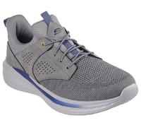 Skechers Herren Slade-Breyer 210892 Gestrickte Netz-Bungee-Spitze mit Viertelkäfig-Slipper, schwarz/grau, 45 EU X-Weit
