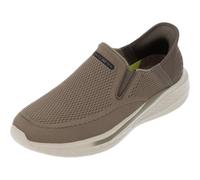 Skechers Herren Slade Deacon Slip-InTurnschuhe, Taupe Knitted Mesh, 43 EU
