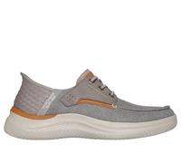 Skechers Herren Slip-Ins Rf: Hasting - Niko Moc Toe Bungee Lace Slip-on Schuhe Bootsschuh, grau, 10 UK X-Wide