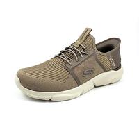 Skechers Herren Slipper Schuhe Ingram-Brackett Slip-ins Sneaker Synthetik Slip-Ons Freizeit Uni Ingram Sneaker bequem, 210609TPE, 46 EU, Beige Dunkel
