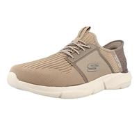 Skechers Herren Slipper Schuhe Ingram-Brackett Slip-ins Sneaker Synthetik Slip-Ons Freizeit Uni Ingram Sneaker bequem, 210609, 43 EU, Beige Dunkel
