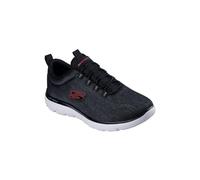 Skechers Herren Slipper Summits LOUVIN, Männer Slip-On,Mokassins,Halbschuhe,Slides,Schlupfschuhe,schluepfschuhe,Loafer,Schwarz,47,5 EU