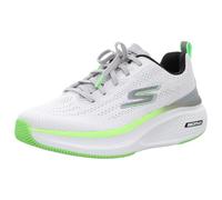 Sneaker SKECHERS "GO RUN ELEVATE 2.0-FLUID MOTION", Herren, Gr. 42, weiß, grau, neongrün, Textil, kontrastfarbene Details, sportlich, Schuhe, Sportschuh mit dämpfender Ultra Light Cushioning (55018421