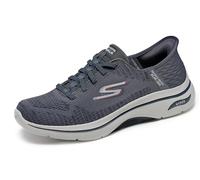 Skechers Herren-Sneaker Go Walk Arch Fit 2.0 - Grand Select 2 Sneaker, Anthrazit und rotes Textil, 42 EU
