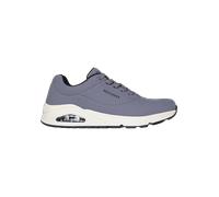 Sneaker SKECHERS "Uno - Stand on Air", Herren, Gr. 47,5, grau (dunkelgrau), Lederimitat, sportlich, Schuhe, Freizeitschuh, Halbschuh, Schnürschuh mit Air-Cooled Memory Foam (54910737-47,5) dunkelgrau