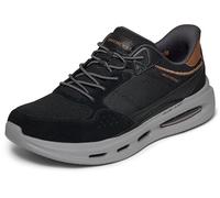 Skechers Herren Streetwear Sloan - Remming Suede W/Mesh Bungee Lace Slip-Ins, Schwarz, 9.5