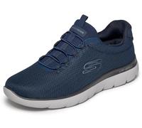 Slip-On Sneaker SKECHERS "SUMMITS-CORLEN", Herren, Gr. 41, navy, Textil, Schuhe, Schlupfschuh, Halbschuh, Freizeitschuh, Maschinenwäsche (66033622-41) navy