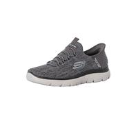 Skechers Herren Summits Key Pace Slip-InTurnschuhe, Charcoal Mesh/Black Trim, 42.5 EU