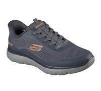Skechers Herren Summits Leyter Sneaker | Sneaker, BBK, Schwarz, Elastische Schnürsenkel, Maschinen waschbar, Vegan, Herren, Schuhe