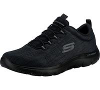 Skechers Herren Summits Louvin Turnschuhe, Black Mesh/Pu/Trim, 42 EU